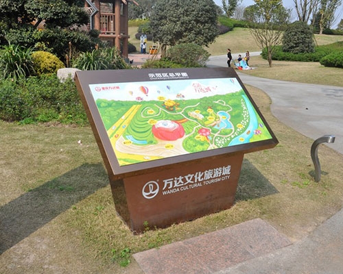 胶州重庆万达文化旅游城标识标牌制作案例